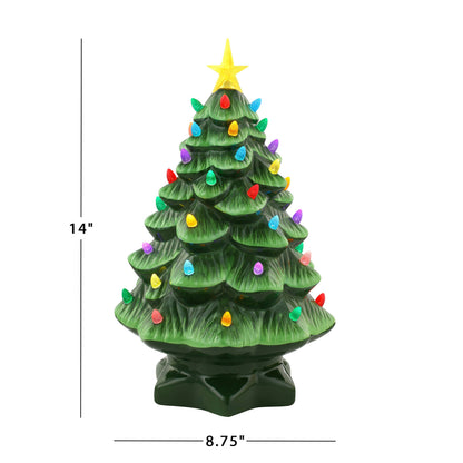14" Nostalgic Tree - Green