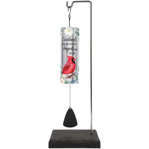 "Cardinals Appear" – Mini Cylinder Sonnet with Stand