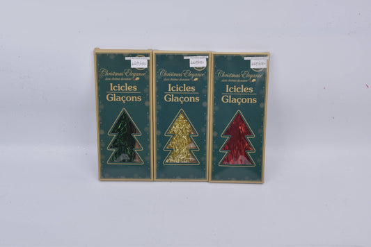 2000 Count Icicles | Green | Gold | Red |