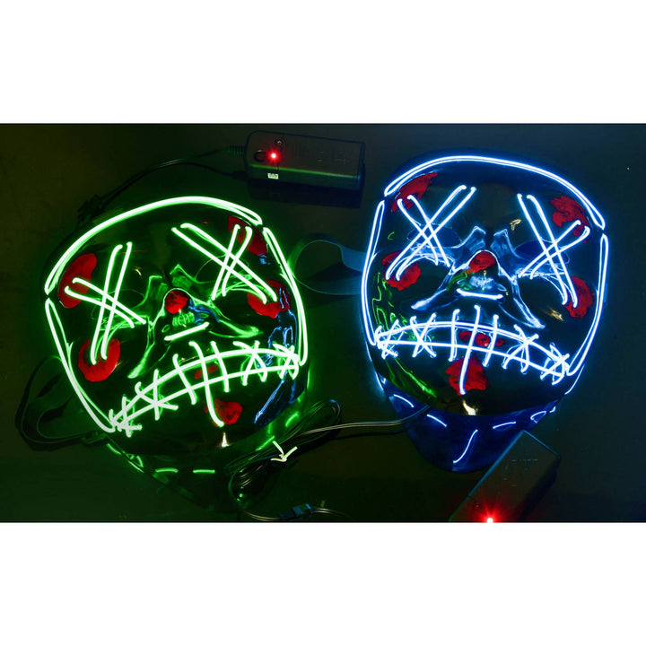 2 Piece Halloween Mask LED Light Up Mask