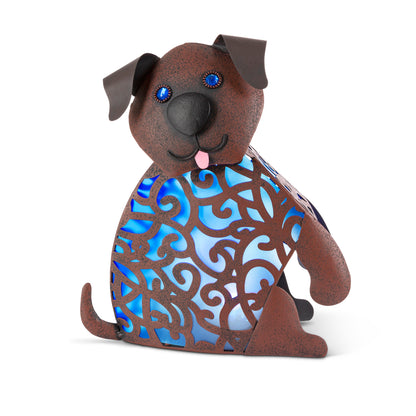 Solar Lighted Metal Bitty Cat/Dog