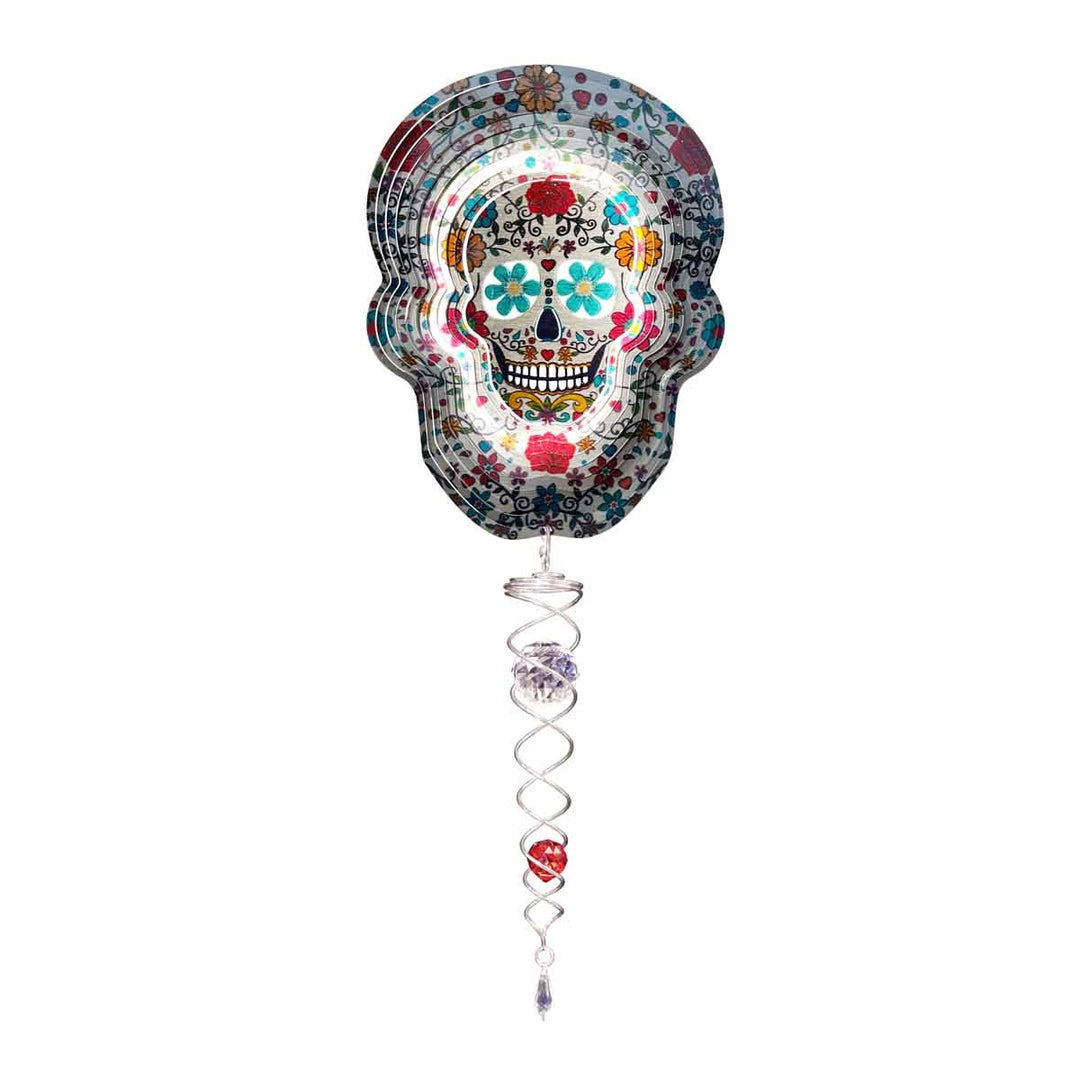 Mini Sugar Skull Wind Spinner Set