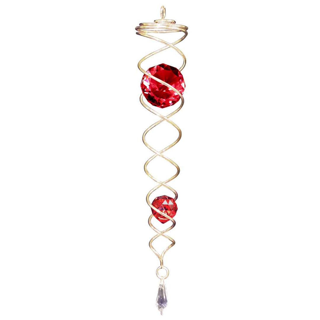 Large Gold / Red - Crystal Spiral Tail