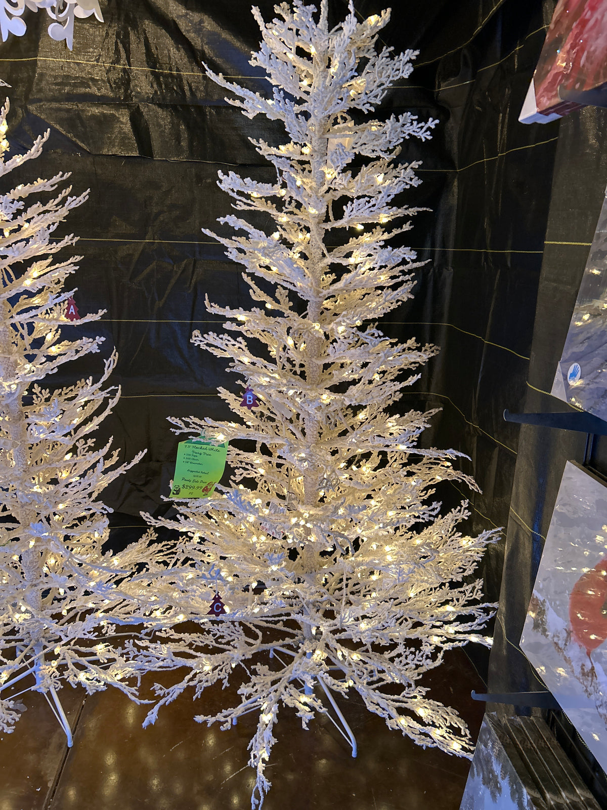 7.5' Flocked White Twig Tree