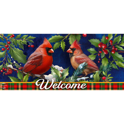 Cardinal and Holly Mini Mat