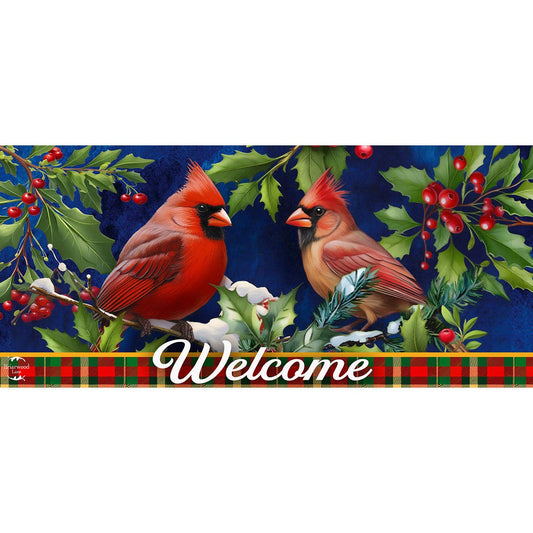 Cardinal and Holly Mini Mat