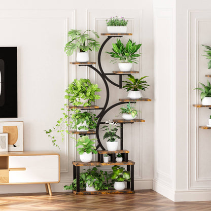 Plant Stand Indoor 9-Tiered with 5 Grow Lights