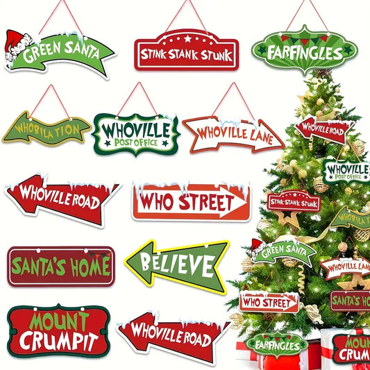 Whoville Paper Christmas Tree Ornaments