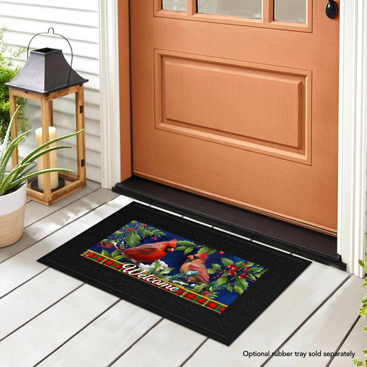 Cardinal and Holly Mini Mat