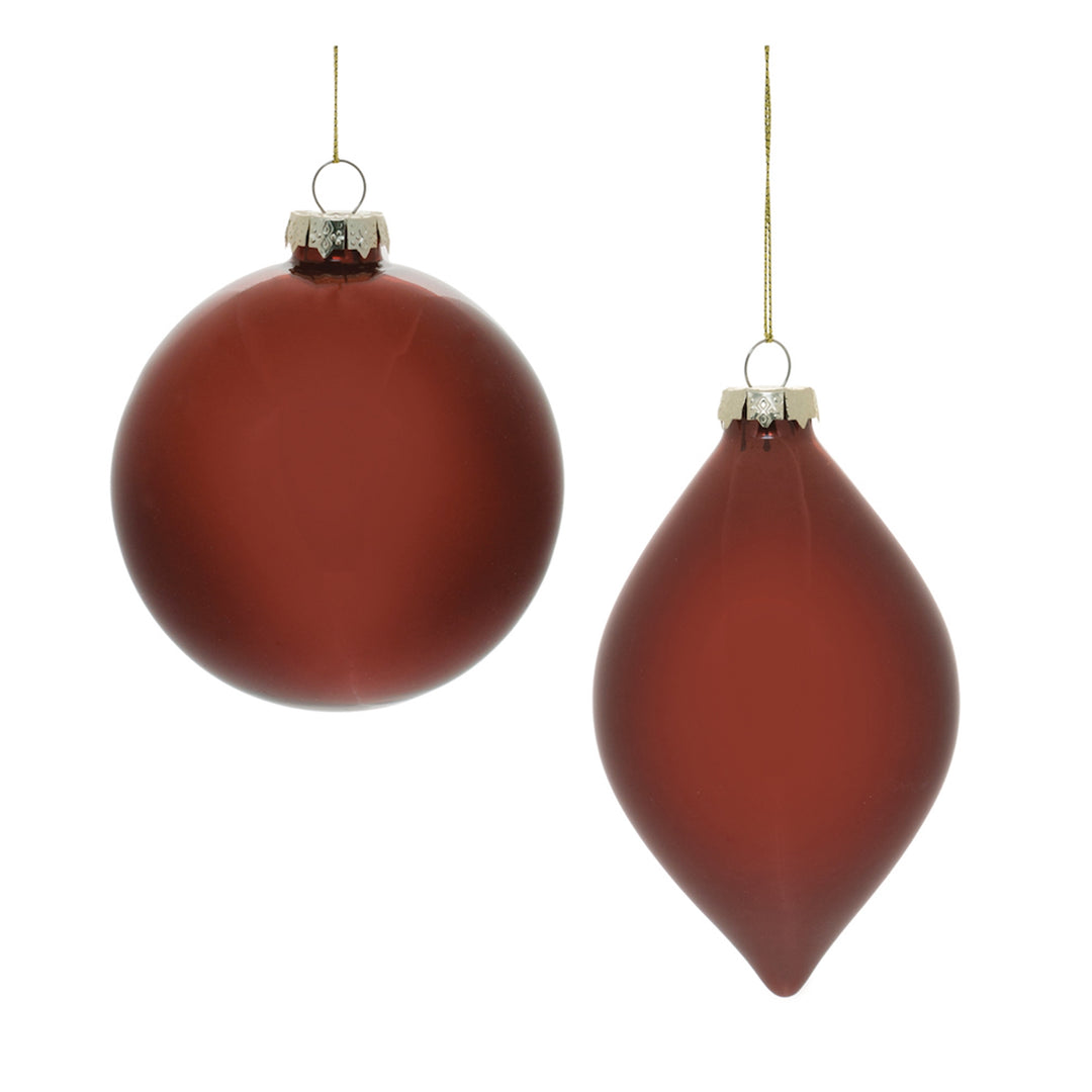 Red Glass Ball Ornament (Set of 6)