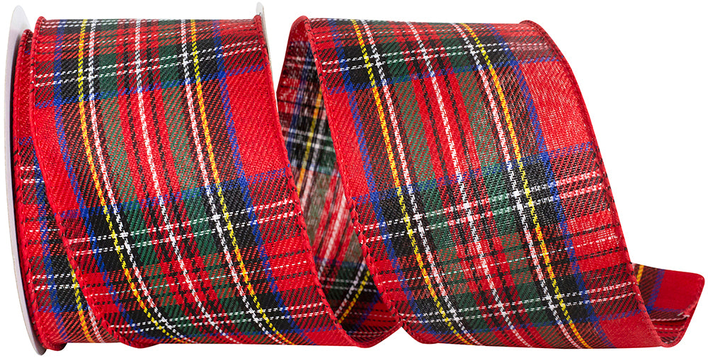 TRADITIONAL MULTI PLAID TWILL WIRED EDGE