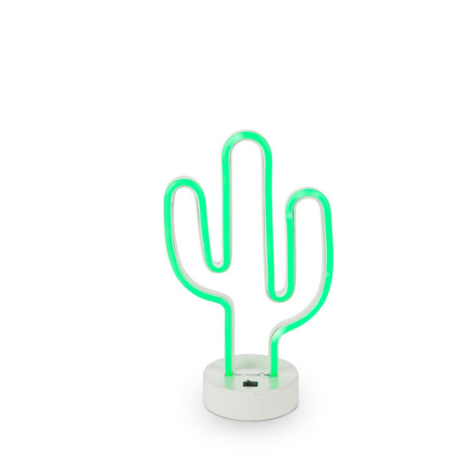 Neon Lighted Green Cactus