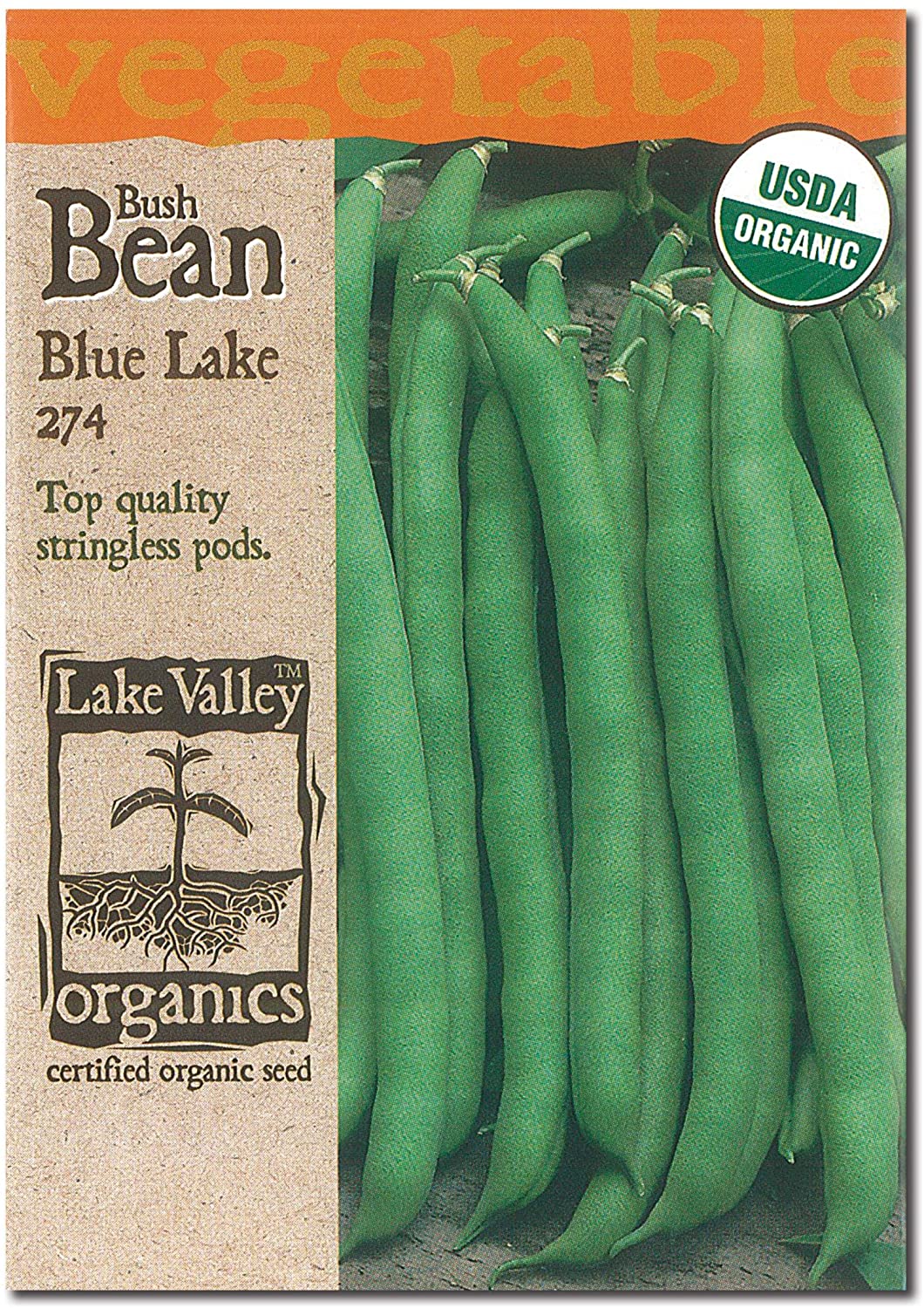 ORGANIC BEAN BUSH BLUE LAKE 274   HEIRLOOM