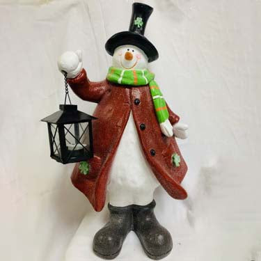 LAMP LIGHTER TALL IRISH SNOWMAN LED