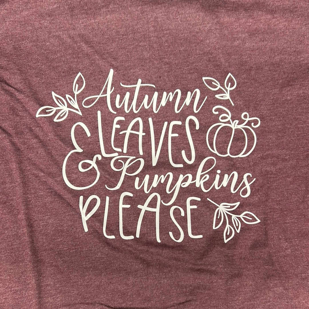 Autumn Leaves Pumpkins Please T-Shirt