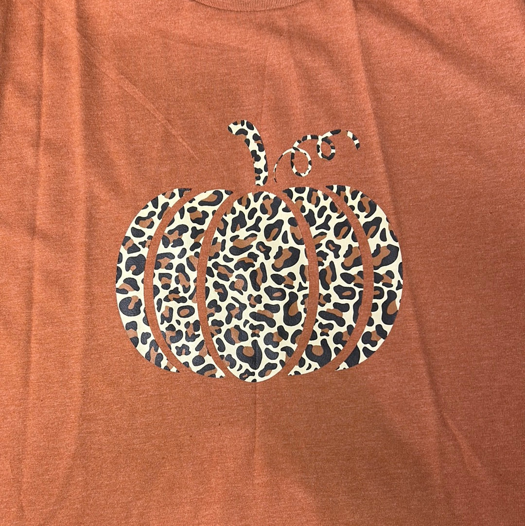 Fall Cheetah Pumpkin T-Shirt
