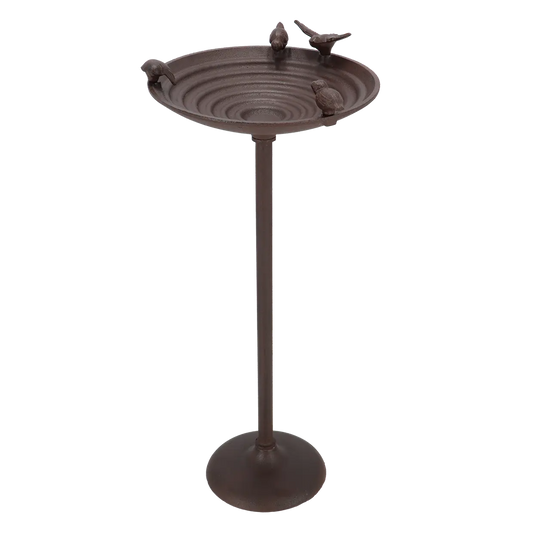 Cast Iron Birdbath On Pole