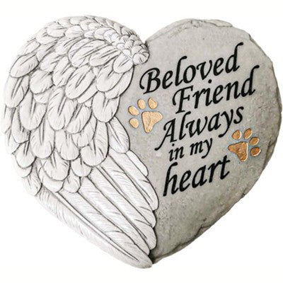 Beloved Friend Heart Shaped Stepping Stone