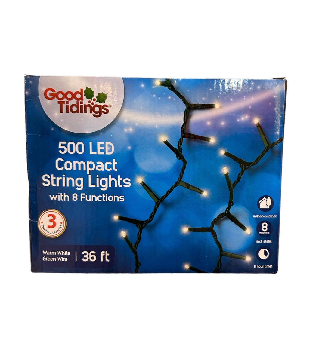 500 LED Compact String Lights with 8 Functions