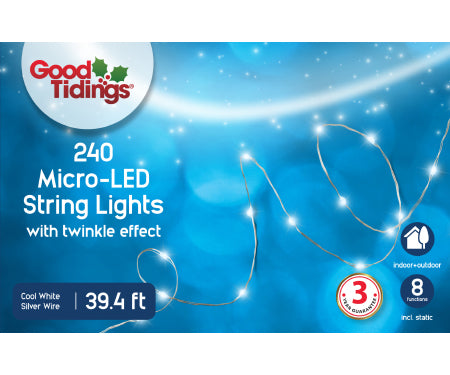 LED Micro String 240 Cool White Twinkle