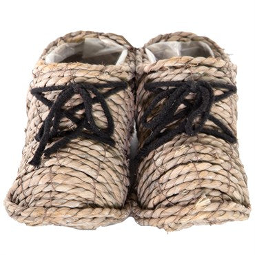 Straw Shoes Topiary Planter