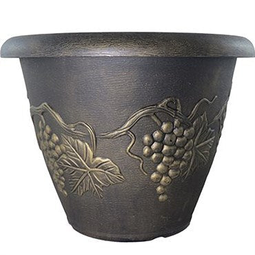 21" Calabria Grapevine Pot - Gold Wash/Black