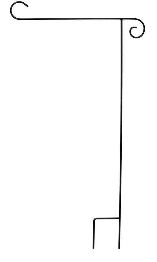 Wrought Iron Black Garden Flag Holder