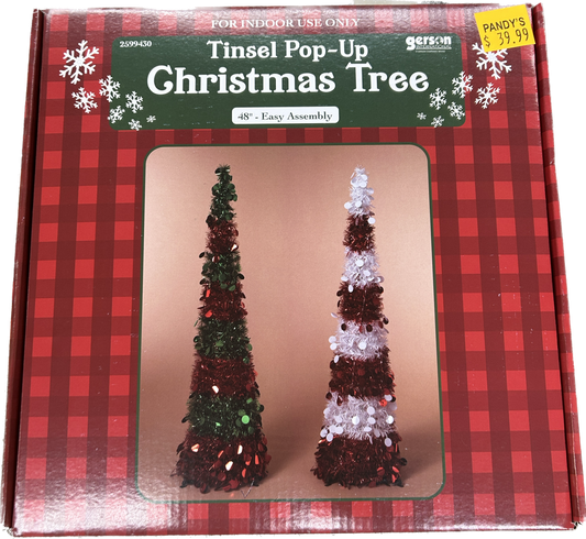 48" Tinsel Pop Up Christmas Tree