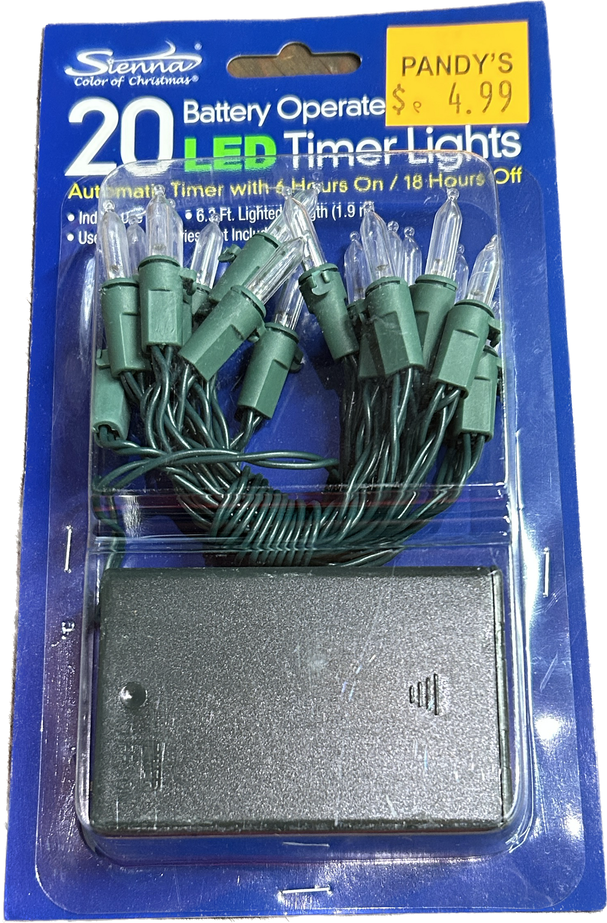 20 LED Mini Clear Battery Operated Lights