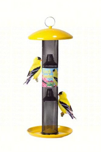 Yellow Straight Sided Finch Feeder