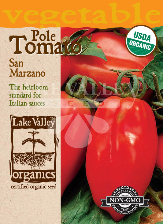 ORGANIC TOMATO POLE SAN MARZANO HEIRLOOM