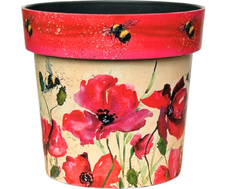 Zest Poppies & Bees Planter – Pandy's Garden Center