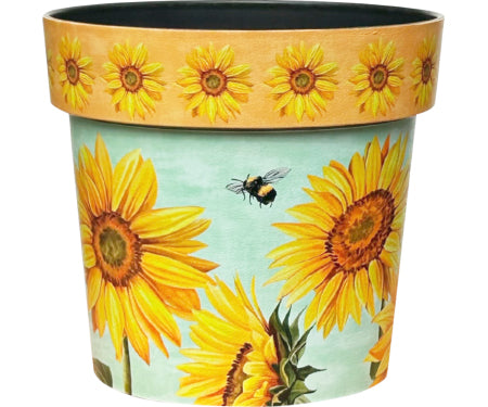 Zest Watercolor Sunflower Pot