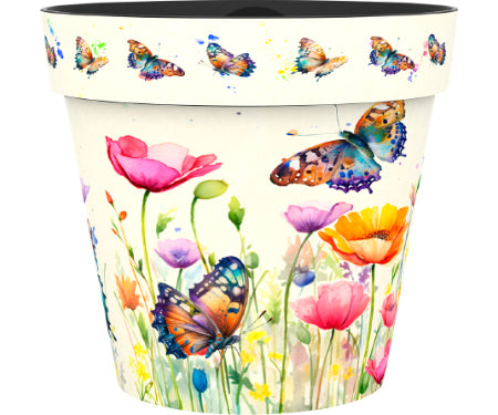 Zest Butterflies Plastic Pot