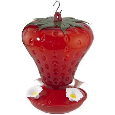 Panacea® Plastic Strawberry Hummingbird Feeder - 40oz