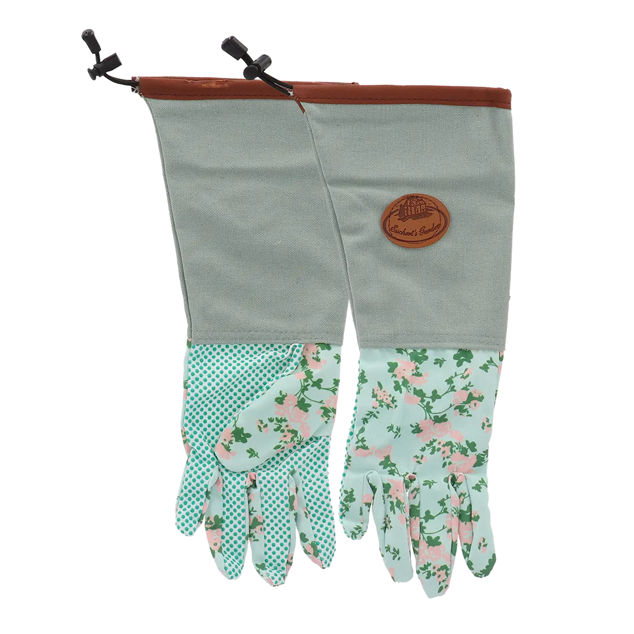 Rose Print Long Garden Gloves