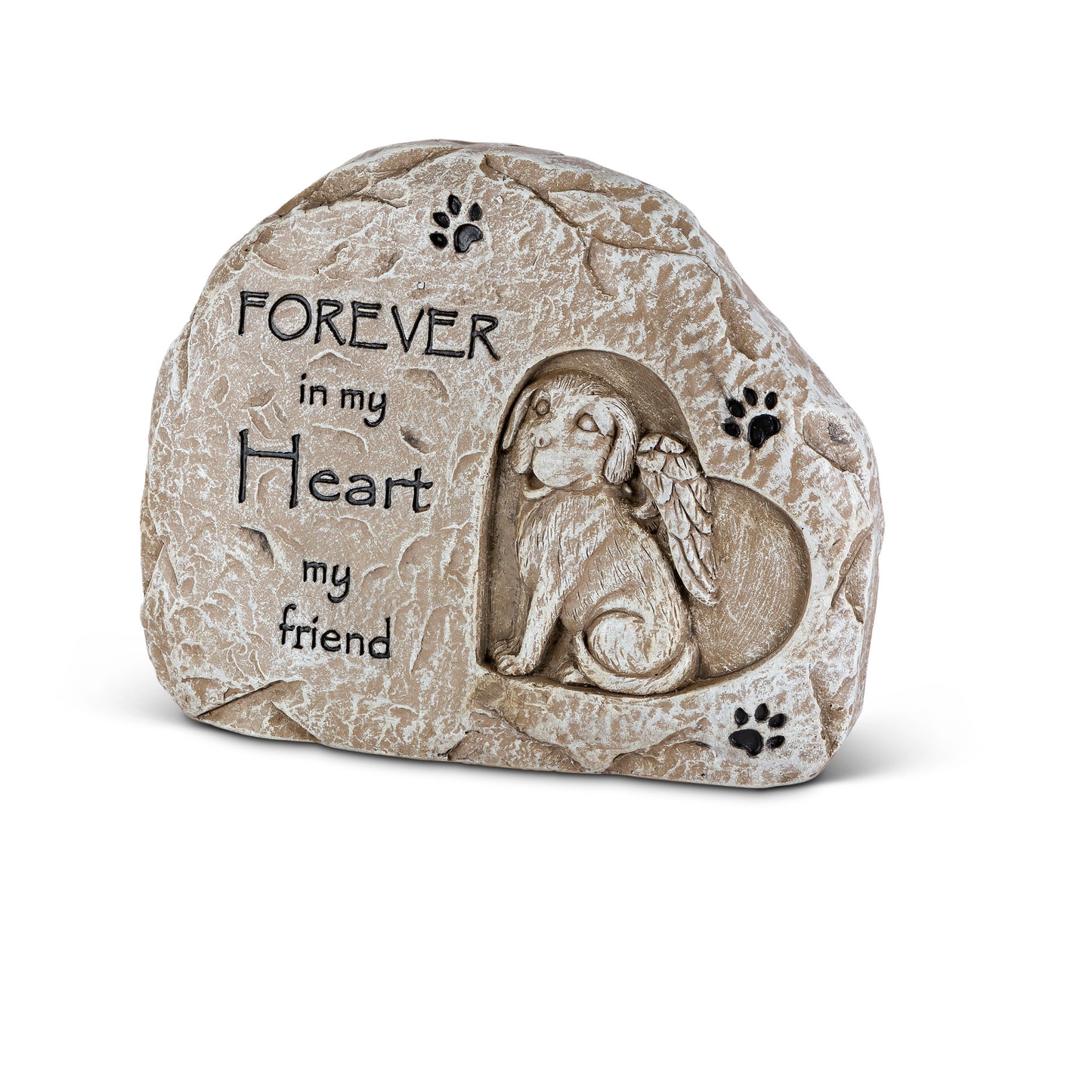 6"L Cement Friend Memorial Stone