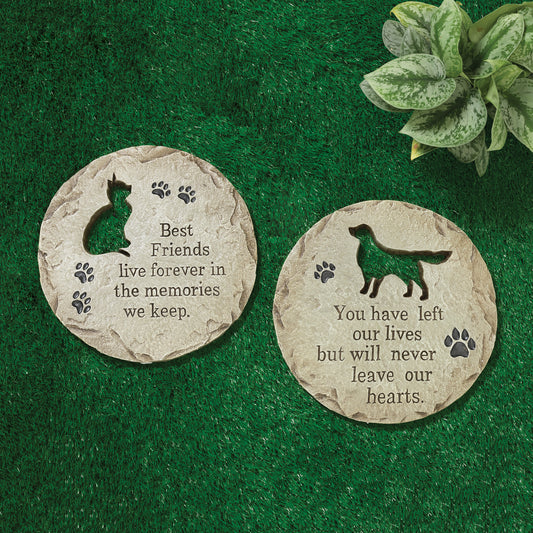 12"D Cement Pet Memorial Stepping Stone