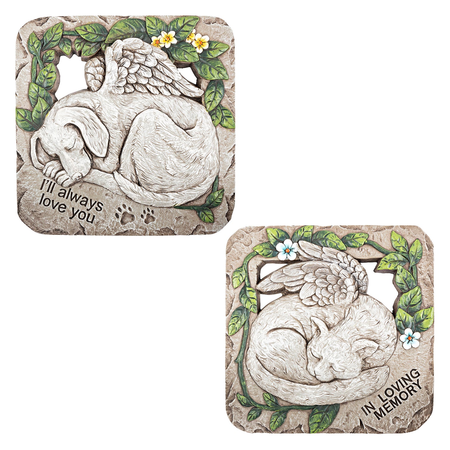 Cement Dog & Cat Stepping Stone