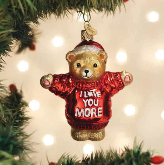 I Love You More Bear Ornament