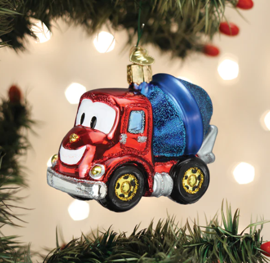 Cheerful Cement Truck Ornament