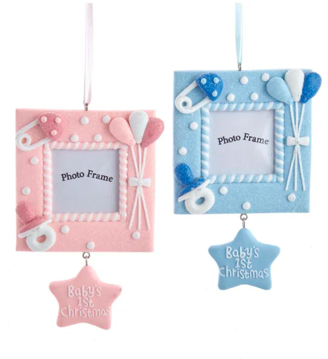 "Baby's 1st Christmas" Picture Frame Ornament