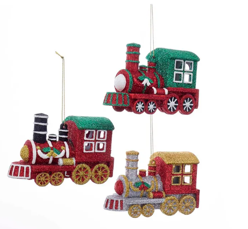 Glitter Train Ornament