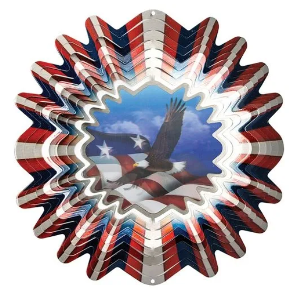 Animated Patriotic Wind Spinner