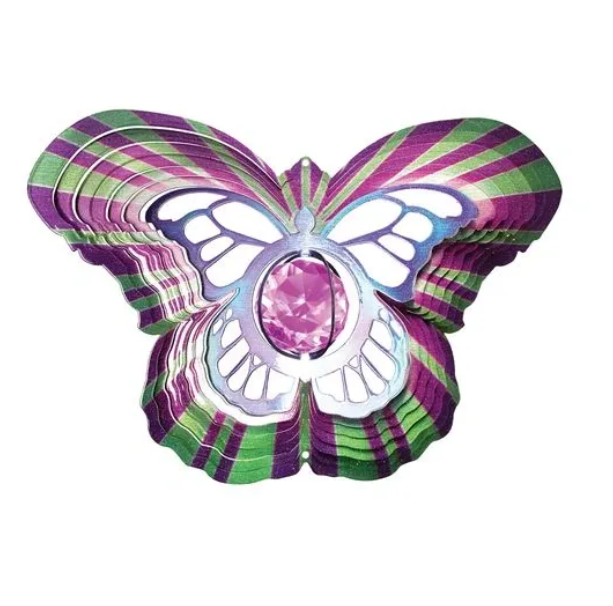 Crystal Butterfly Wind Spinner