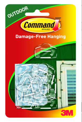 Command Outdoor Light Clips with Foam Strips