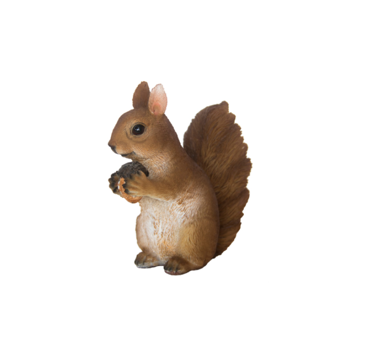 Small Sitting Squirrel Resin
