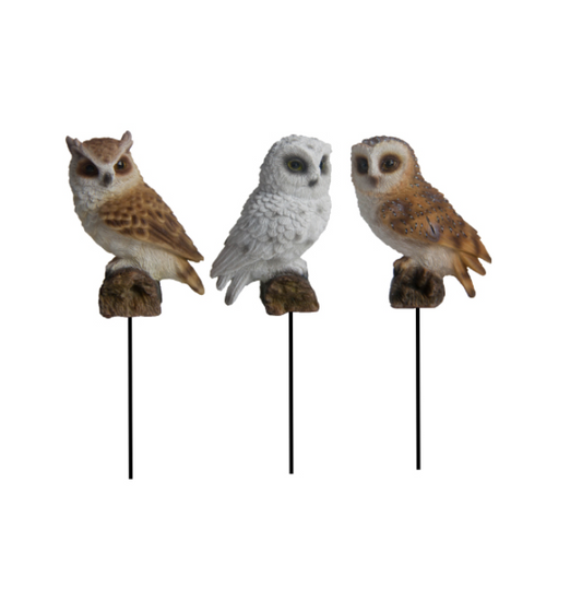 6" Resin Owl on Pole