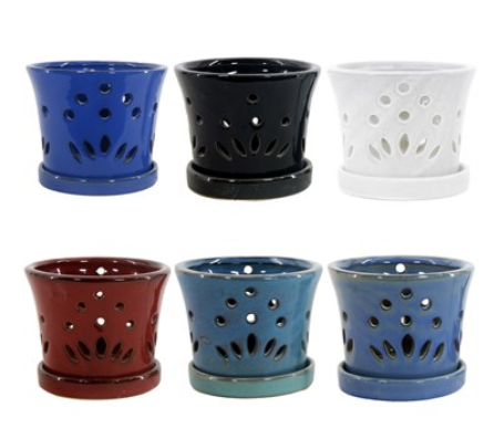 7.1" Round Orchid Pot