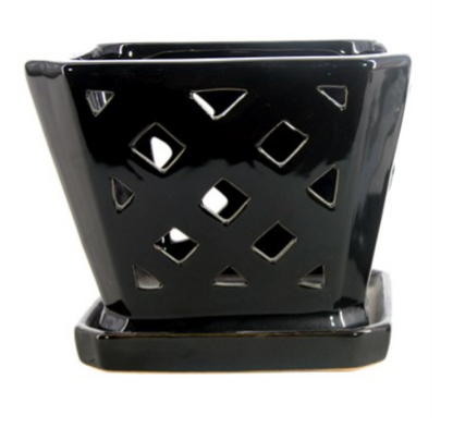 5" Square Diamond Orchid Pots